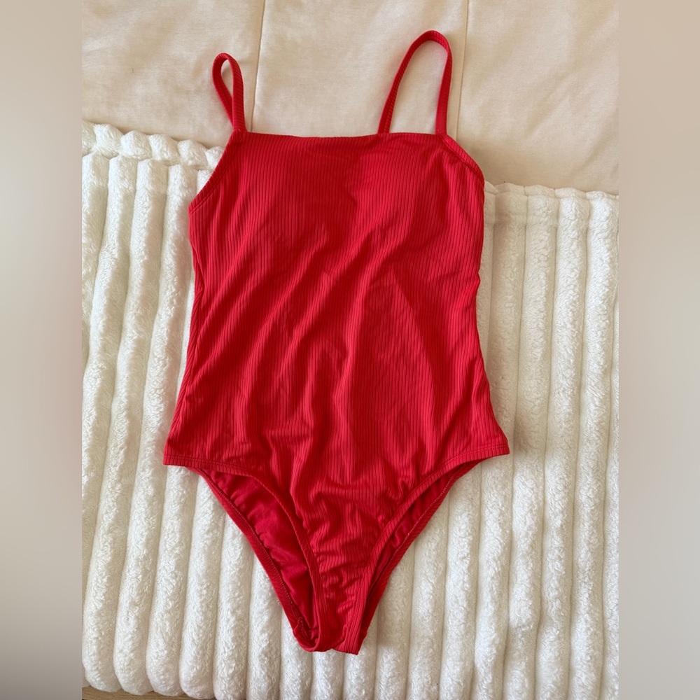 Shade and Shore Vibrant Red Swimsuit
